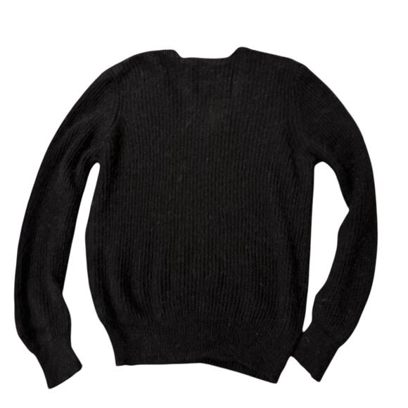 Kangra Black Alpaca Merino Wool Sweater Made in Italy Size 44 (M) LuxurySweater - Picture 5 of 7